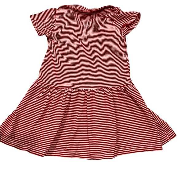 Itsy Bitsy Striped Red& White Cheer Polo Dress 2T - Picture 2 of 4